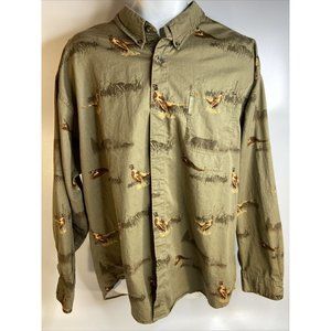 Columbia River Lodge Mens Shirt XL Long Sleeve Button Up Pheasant Hunting